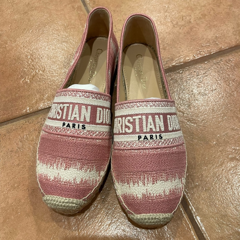 Christian Dior deep nude (pinkish) Granville espadrille sz 38 - Picture 2 of 5
